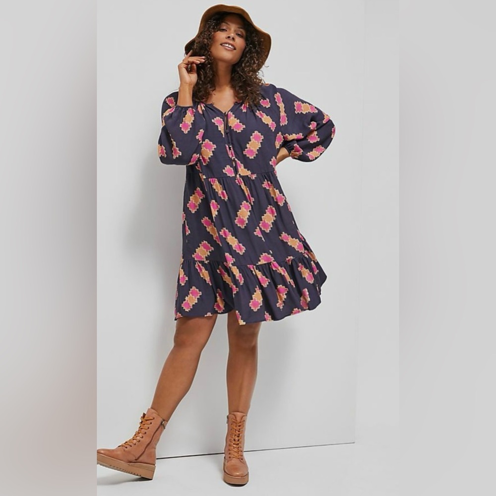Anthropologie Sammi Tiered Mini Dress size 3x